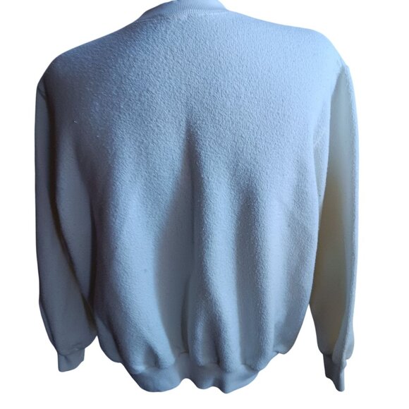 Vintage Women's Sweatshirt XL Cottage Core Embroidered Angels White granny - Picture 4 of 5